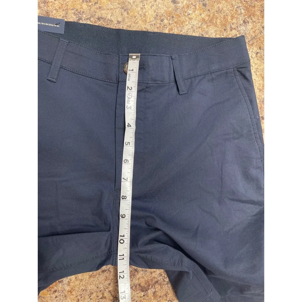 Faherty Movement‎ Straight Leg Organic Cotton COOLMAX-Blend Chino Shorts Blue 29
